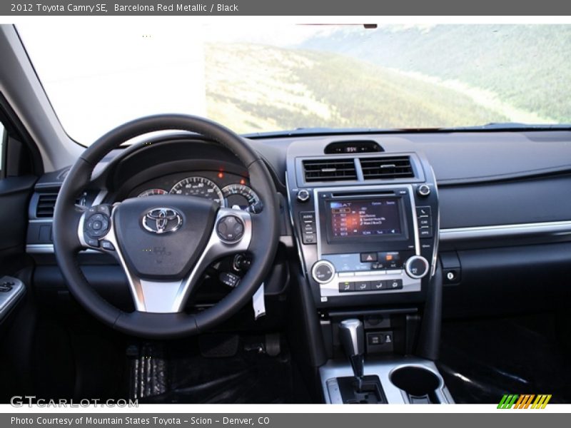 Barcelona Red Metallic / Black 2012 Toyota Camry SE