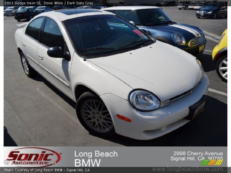 Stone White / Dark Slate Gray 2001 Dodge Neon SE