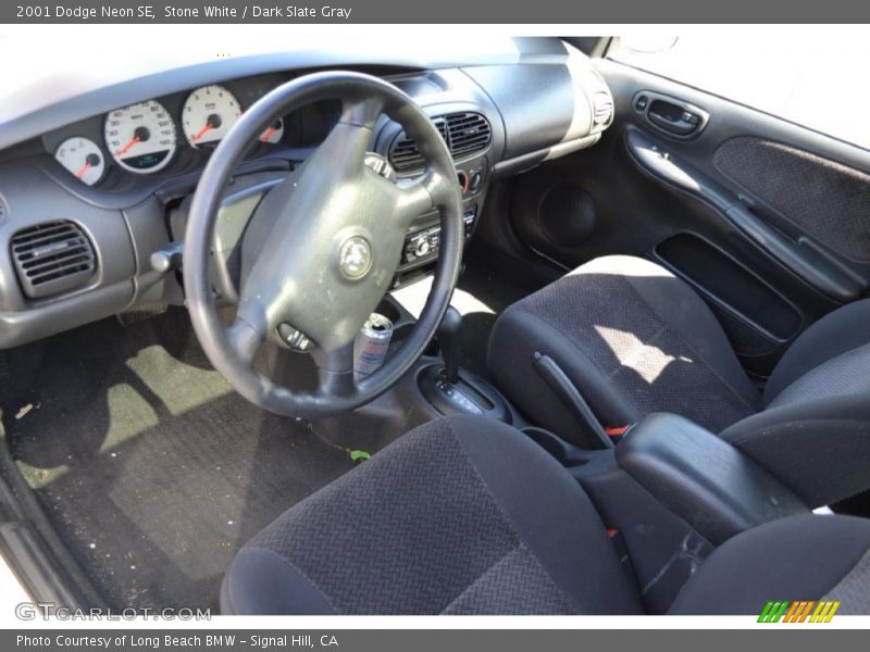 Stone White / Dark Slate Gray 2001 Dodge Neon SE