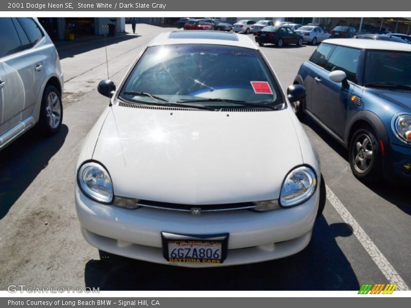 Stone White / Dark Slate Gray 2001 Dodge Neon SE