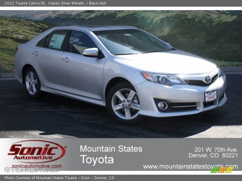 Classic Silver Metallic / Black/Ash 2012 Toyota Camry SE