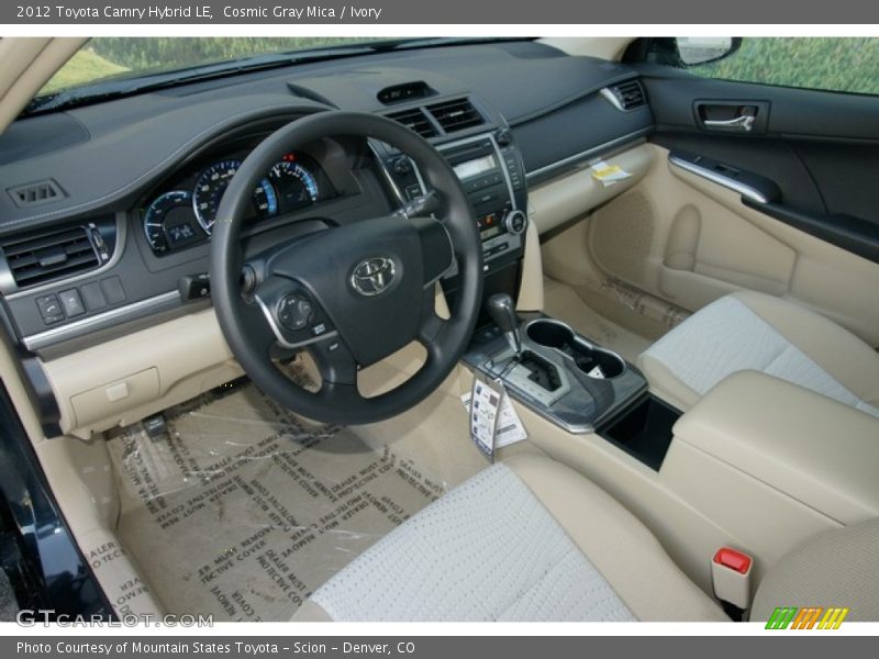 Cosmic Gray Mica / Ivory 2012 Toyota Camry Hybrid LE