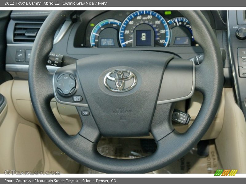 Cosmic Gray Mica / Ivory 2012 Toyota Camry Hybrid LE