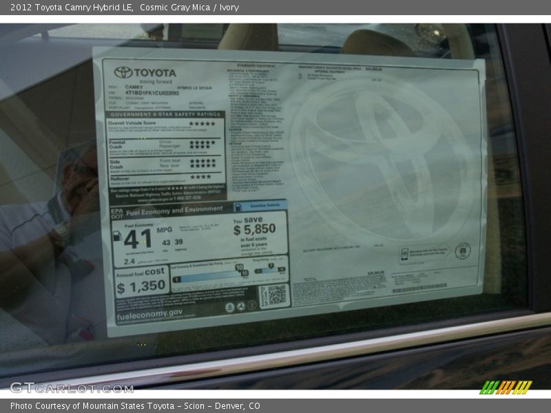 Cosmic Gray Mica / Ivory 2012 Toyota Camry Hybrid LE