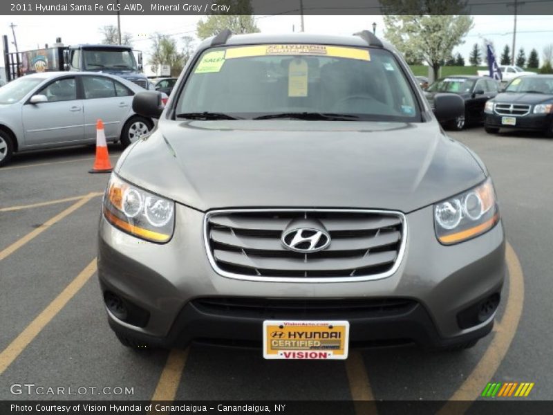 Mineral Gray / Gray 2011 Hyundai Santa Fe GLS AWD