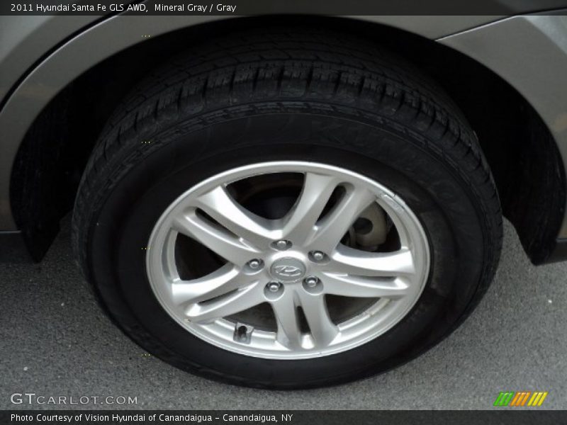 Mineral Gray / Gray 2011 Hyundai Santa Fe GLS AWD