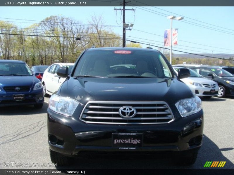 Black / Sand Beige 2010 Toyota Highlander V6