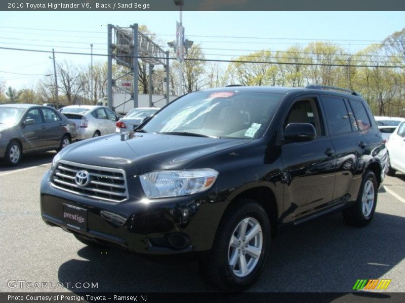 Black / Sand Beige 2010 Toyota Highlander V6