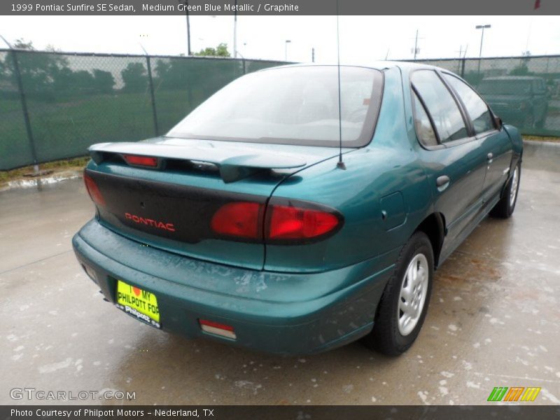 Medium Green Blue Metallic / Graphite 1999 Pontiac Sunfire SE Sedan