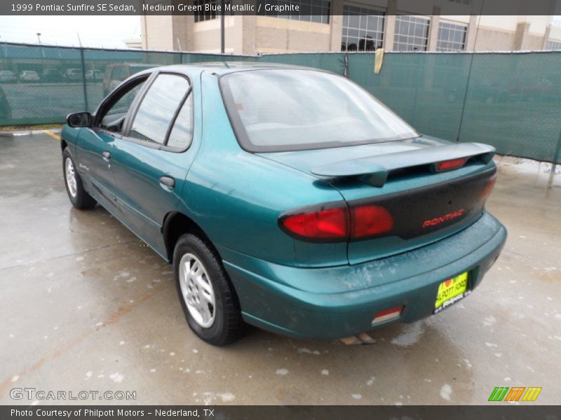 Medium Green Blue Metallic / Graphite 1999 Pontiac Sunfire SE Sedan