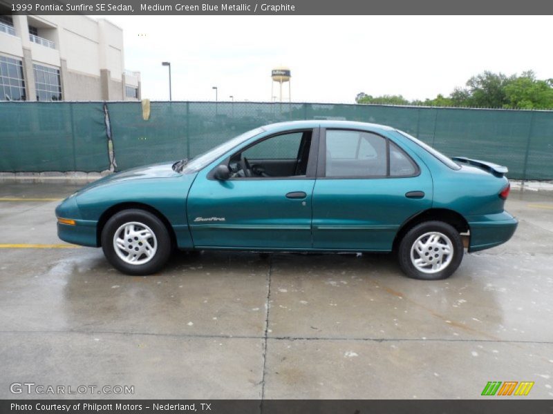  1999 Sunfire SE Sedan Medium Green Blue Metallic