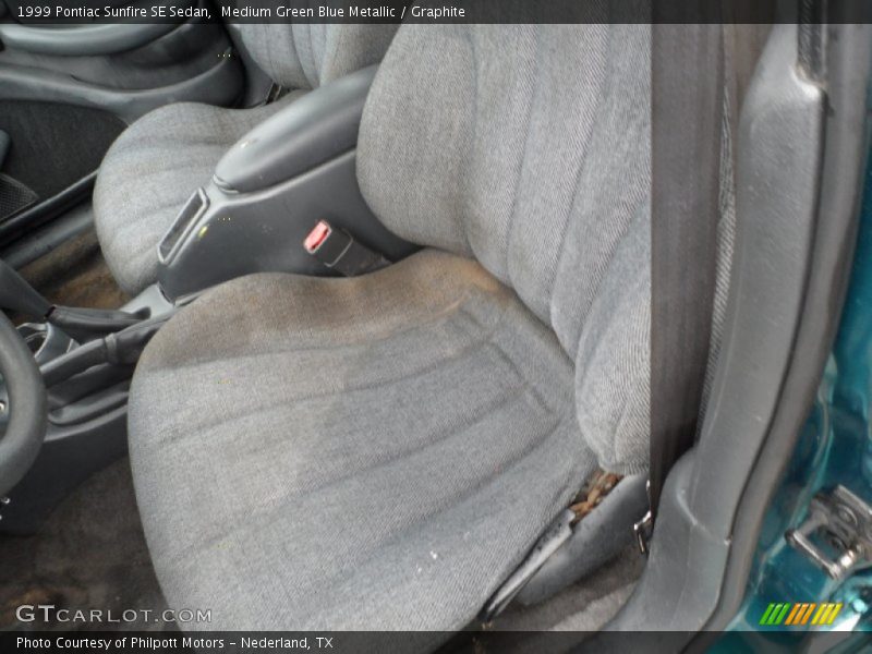 Medium Green Blue Metallic / Graphite 1999 Pontiac Sunfire SE Sedan