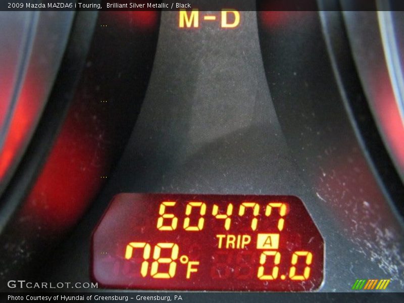 Brilliant Silver Metallic / Black 2009 Mazda MAZDA6 i Touring