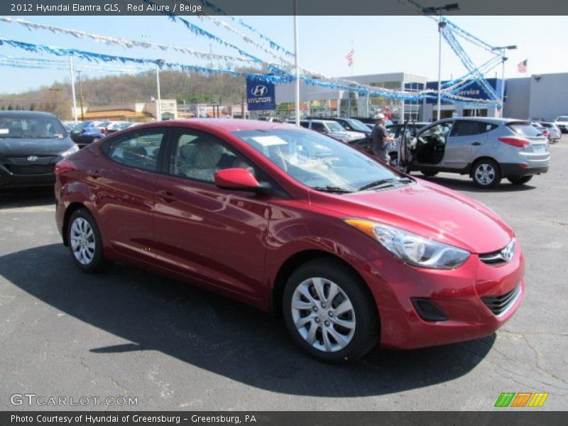 Red Allure / Beige 2012 Hyundai Elantra GLS