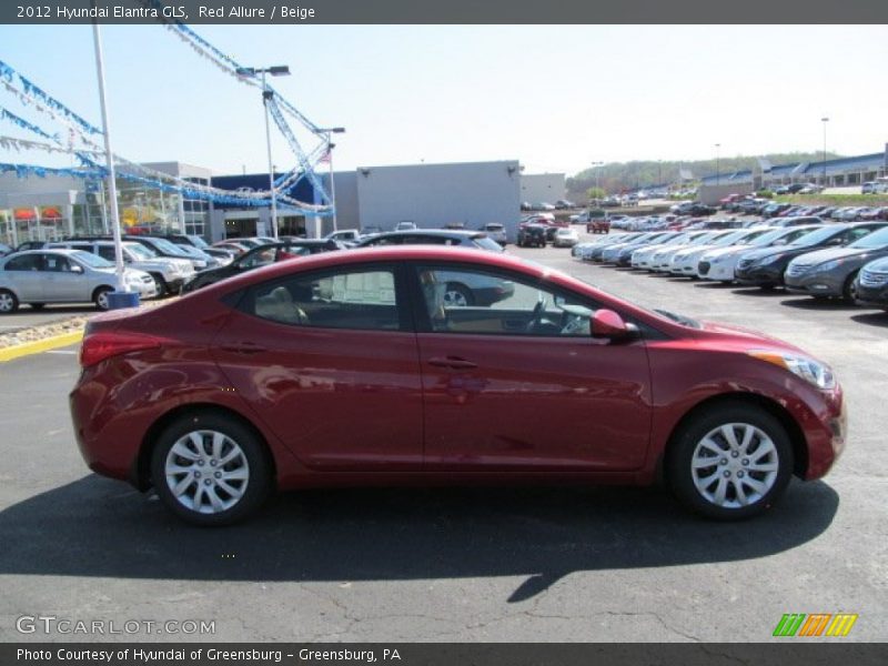 Red Allure / Beige 2012 Hyundai Elantra GLS