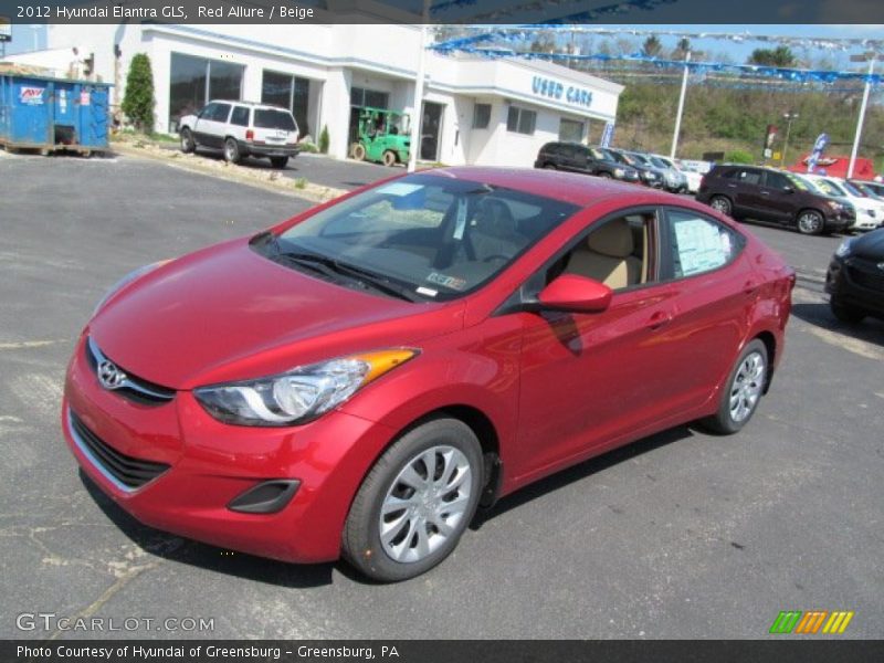 Red Allure / Beige 2012 Hyundai Elantra GLS