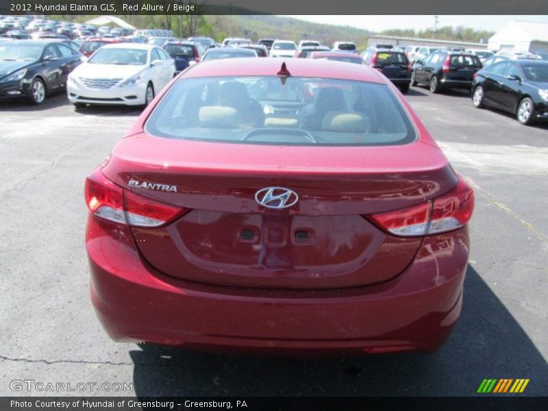 Red Allure / Beige 2012 Hyundai Elantra GLS