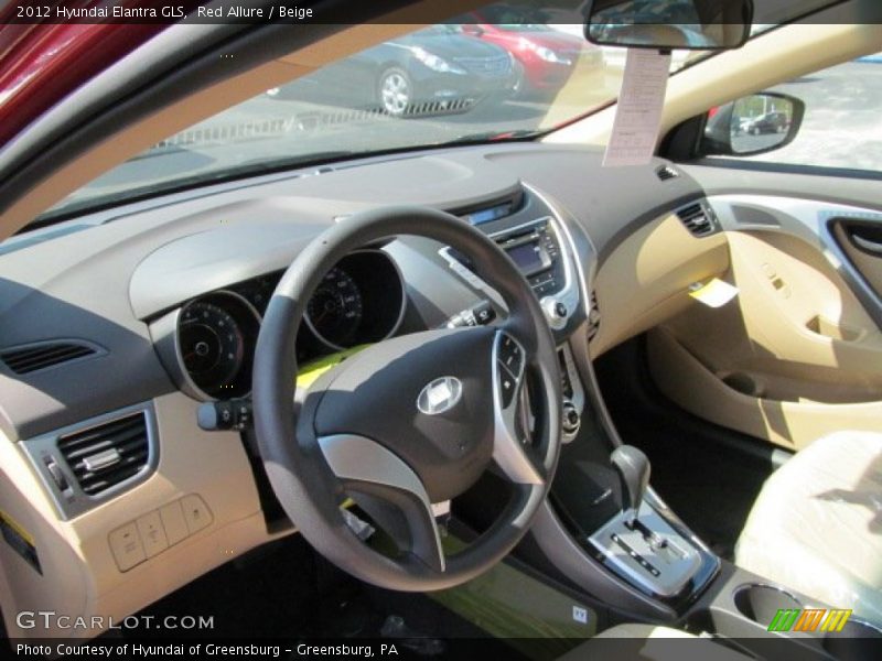 Red Allure / Beige 2012 Hyundai Elantra GLS