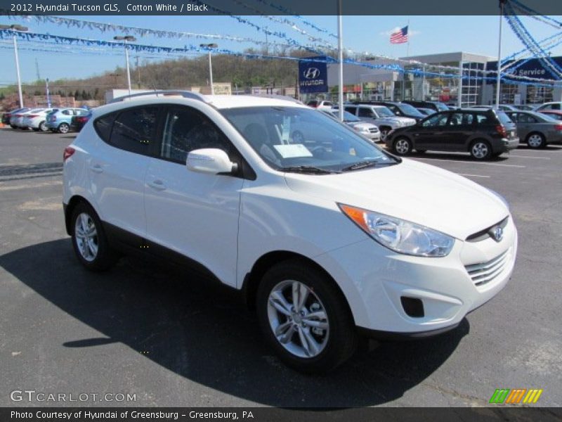 Cotton White / Black 2012 Hyundai Tucson GLS