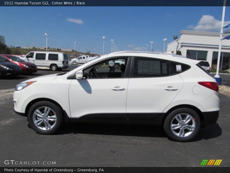 Cotton White / Black 2012 Hyundai Tucson GLS