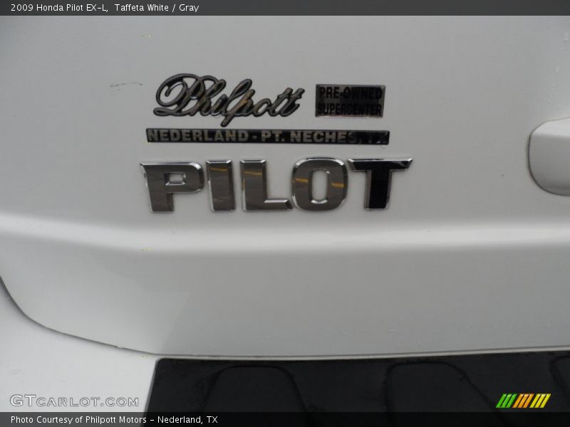 Taffeta White / Gray 2009 Honda Pilot EX-L