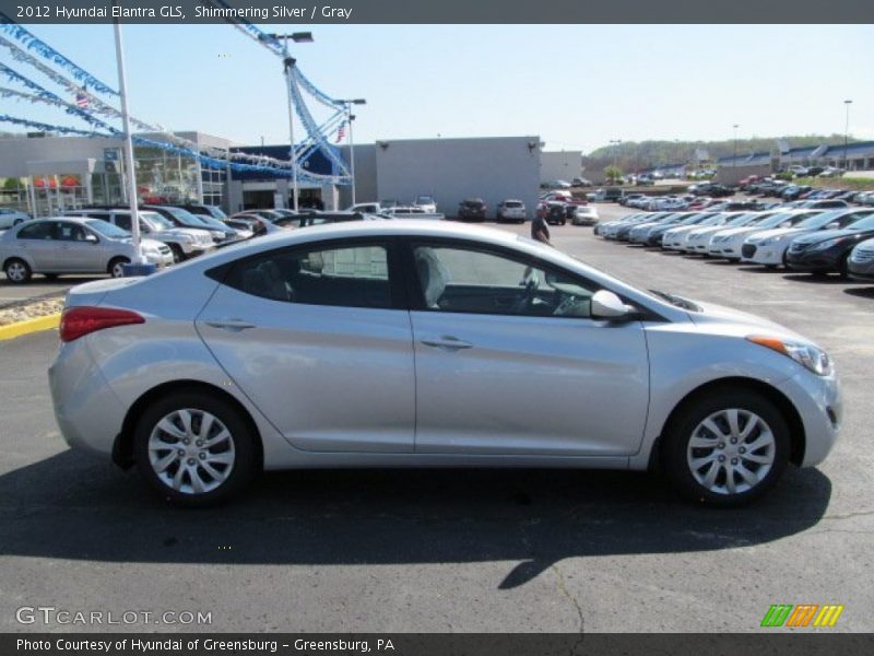 Shimmering Silver / Gray 2012 Hyundai Elantra GLS