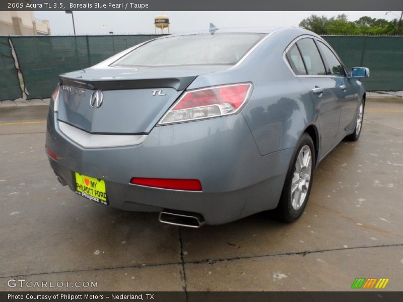 Borealis Blue Pearl / Taupe 2009 Acura TL 3.5