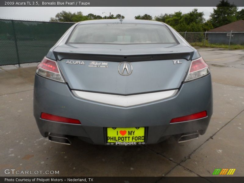 Borealis Blue Pearl / Taupe 2009 Acura TL 3.5