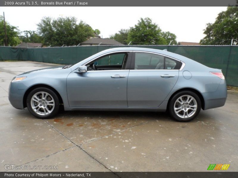 Borealis Blue Pearl / Taupe 2009 Acura TL 3.5