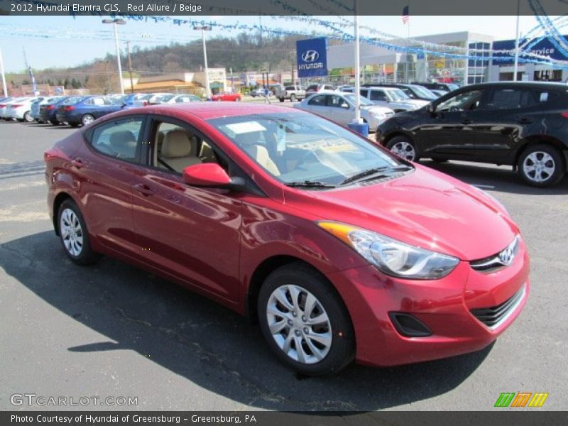 Red Allure / Beige 2012 Hyundai Elantra GLS