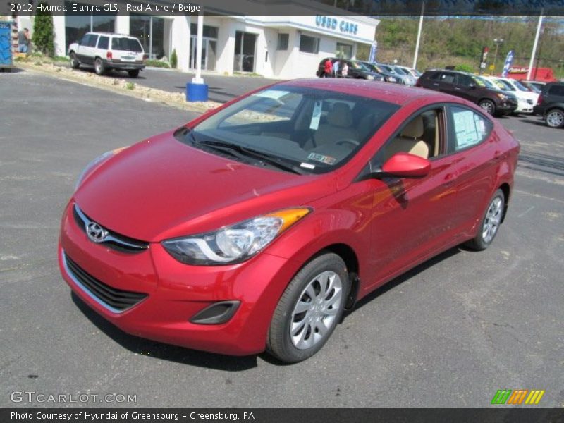 Red Allure / Beige 2012 Hyundai Elantra GLS