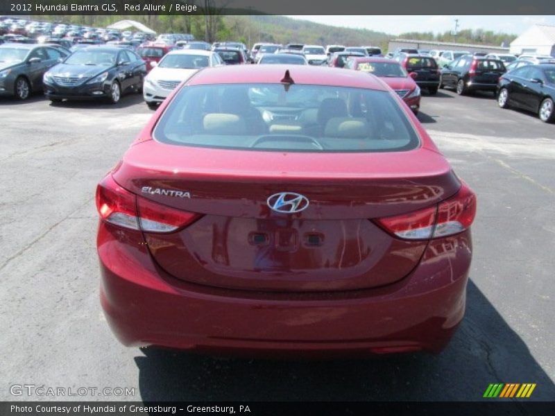 Red Allure / Beige 2012 Hyundai Elantra GLS
