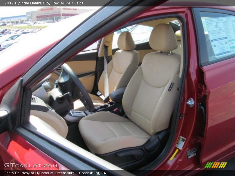 Red Allure / Beige 2012 Hyundai Elantra GLS