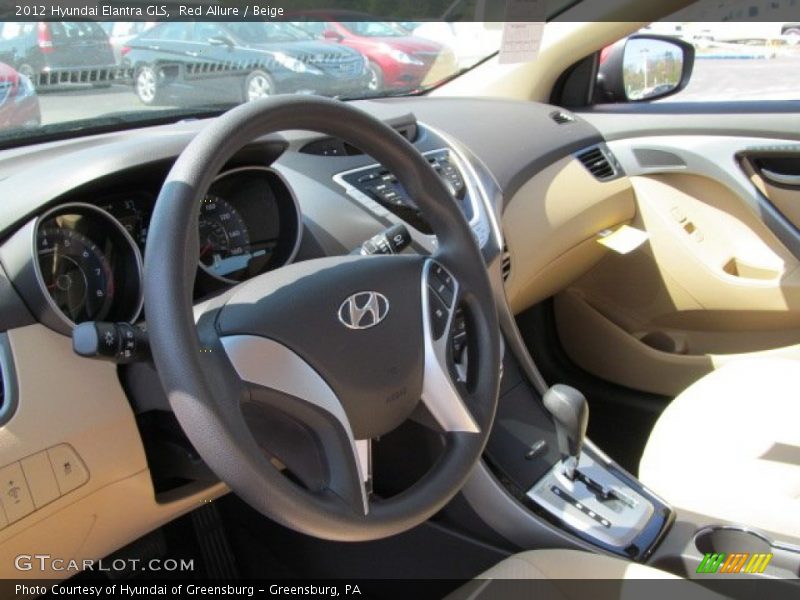 Red Allure / Beige 2012 Hyundai Elantra GLS