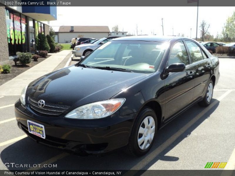 Black / Taupe 2002 Toyota Camry LE