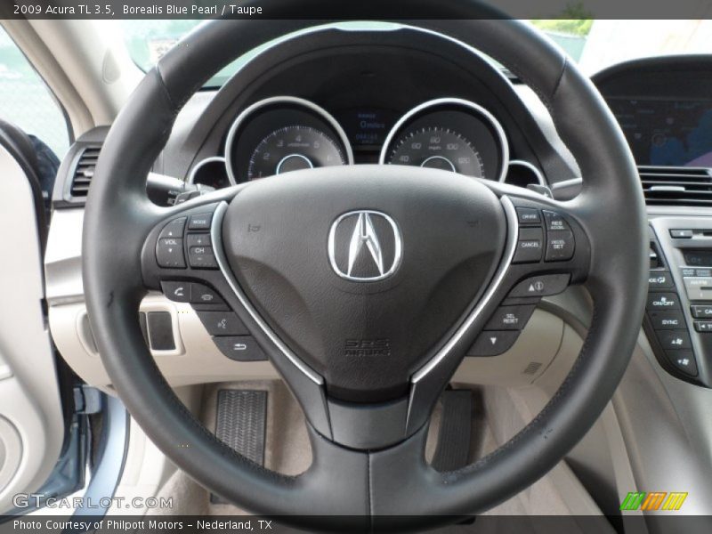 Borealis Blue Pearl / Taupe 2009 Acura TL 3.5
