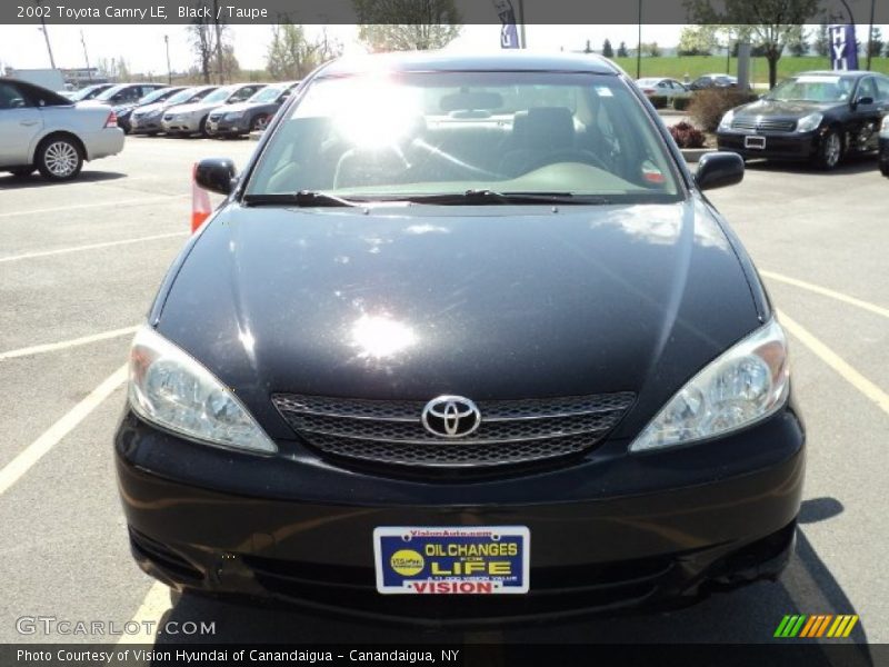 Black / Taupe 2002 Toyota Camry LE