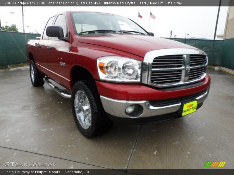 Inferno Red Crystal Pearl / Medium Slate Gray 2008 Dodge Ram 1500 Lone Star Edition Quad Cab 4x4