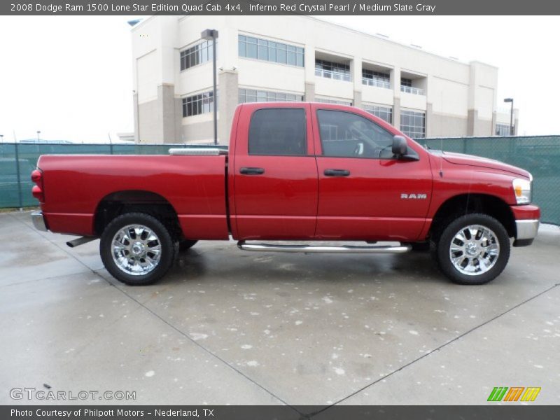 Inferno Red Crystal Pearl / Medium Slate Gray 2008 Dodge Ram 1500 Lone Star Edition Quad Cab 4x4