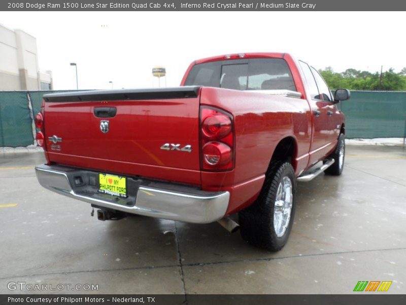 Inferno Red Crystal Pearl / Medium Slate Gray 2008 Dodge Ram 1500 Lone Star Edition Quad Cab 4x4