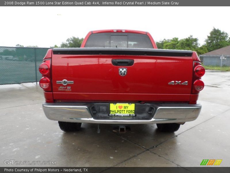 Inferno Red Crystal Pearl / Medium Slate Gray 2008 Dodge Ram 1500 Lone Star Edition Quad Cab 4x4