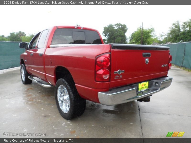 Inferno Red Crystal Pearl / Medium Slate Gray 2008 Dodge Ram 1500 Lone Star Edition Quad Cab 4x4