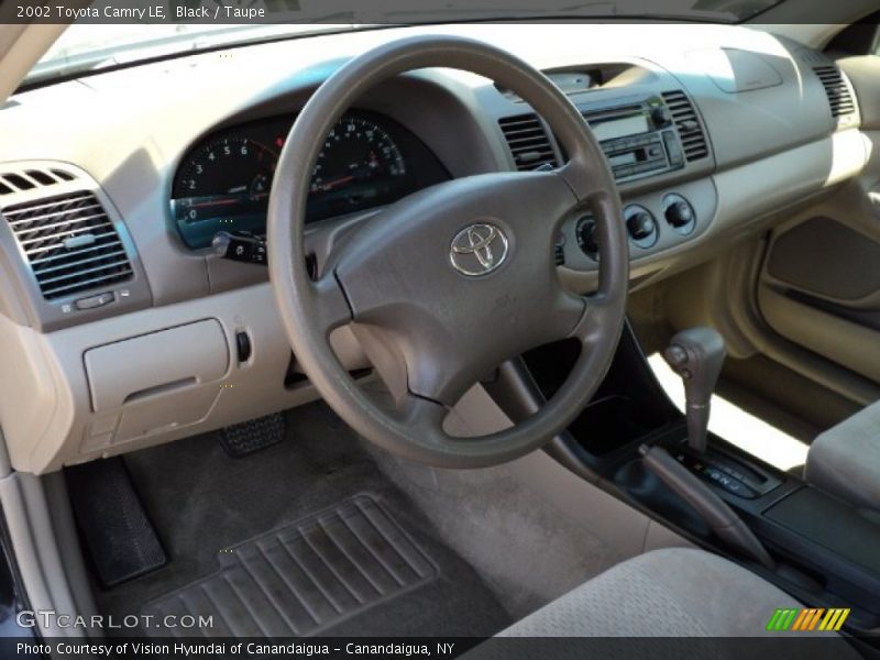 Black / Taupe 2002 Toyota Camry LE