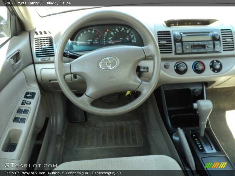 Black / Taupe 2002 Toyota Camry LE