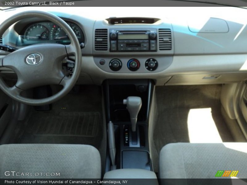 Black / Taupe 2002 Toyota Camry LE
