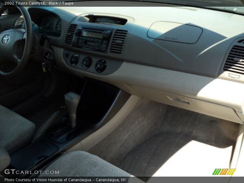 Black / Taupe 2002 Toyota Camry LE