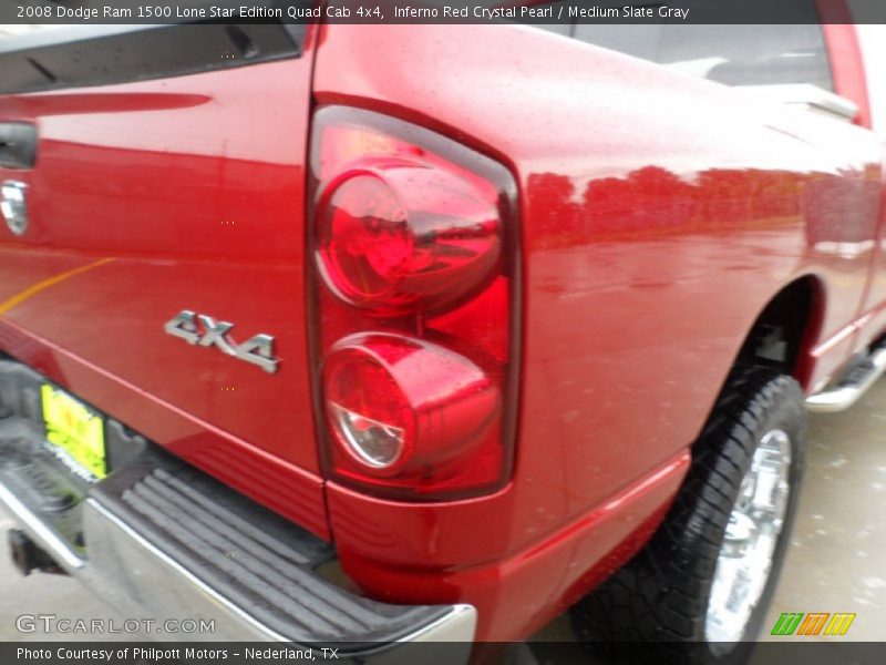 Inferno Red Crystal Pearl / Medium Slate Gray 2008 Dodge Ram 1500 Lone Star Edition Quad Cab 4x4