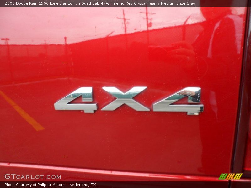 Inferno Red Crystal Pearl / Medium Slate Gray 2008 Dodge Ram 1500 Lone Star Edition Quad Cab 4x4