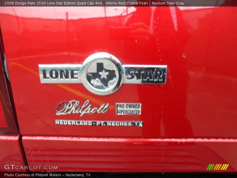 Inferno Red Crystal Pearl / Medium Slate Gray 2008 Dodge Ram 1500 Lone Star Edition Quad Cab 4x4