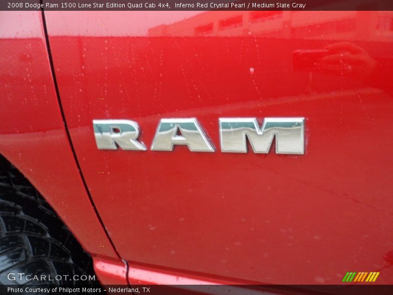 Inferno Red Crystal Pearl / Medium Slate Gray 2008 Dodge Ram 1500 Lone Star Edition Quad Cab 4x4